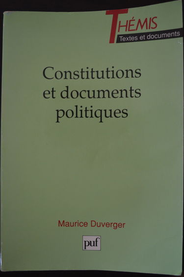 Constitutions et documents politiques