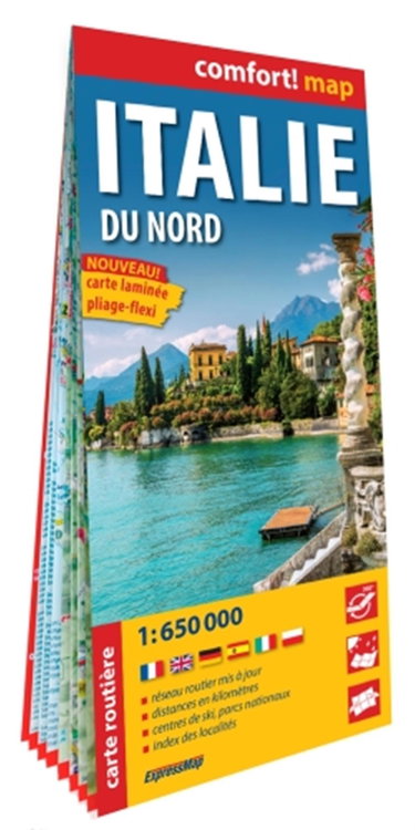 Couverture de Italie du Nord 1/650.000 (carte grand format laminée)