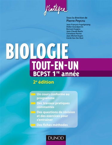Biologie BCPST 1re année : tout-en-un