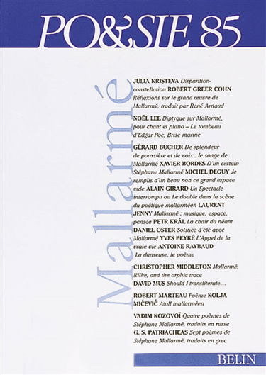 Poésie, n° 85. Spécial Mallarmé