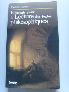 Eléments pour la lecture des textes philosophiques