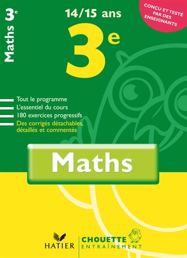 Mathématiques 3e, 14-15 ans : conforme aux nouveaux programmes