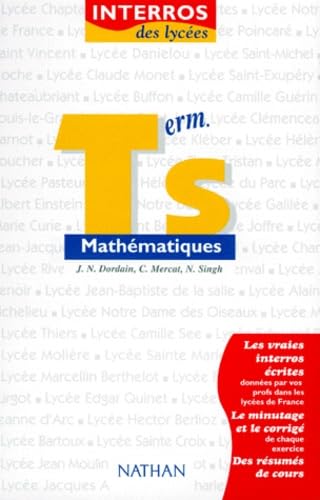 Mathématiques, term. S