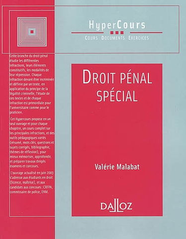 Droit pénal spécial