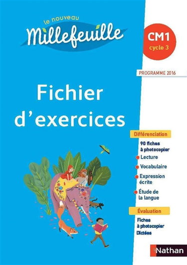 Couverture de Le nouveau Millefeuille, CM1 : fichier d'exercices
