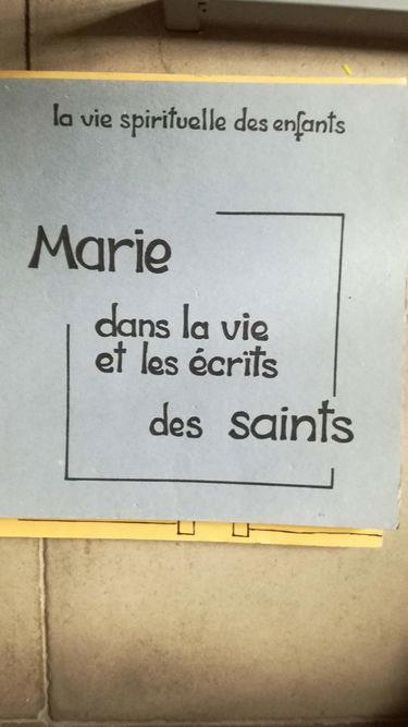 Marie dans la vie et les écrits des saints : Pour parents et éducateurs (La vie spirituelle des enfants.)