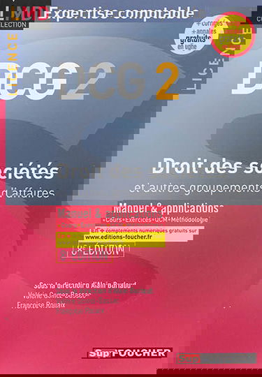 DCG 2, droit des sociétés et autres groupements d'affaires, licence : manuel & applications : 2014-2015