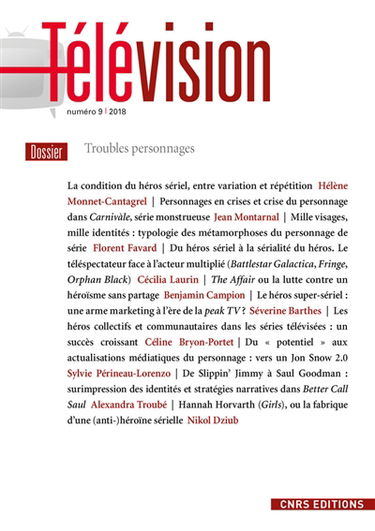 Télévision, n° 9. Troubles personnages