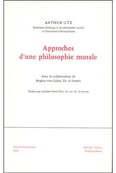 Approches d'une philosophie morale