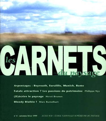 Carnets du paysage (Les), n° 4