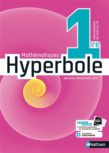 Couverture de Hyperbole mathématiques 1re enseignement de spécialité : nouveau programme 2019
