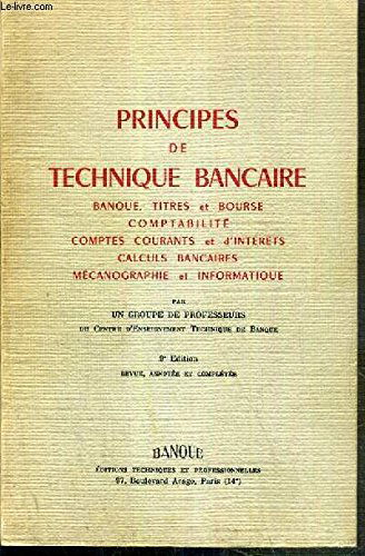Principes de technique bancaire