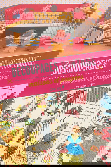 Découpages vintage : maisons et poupées