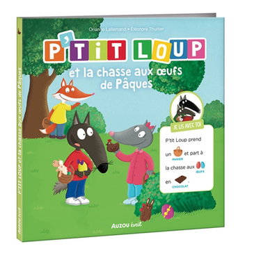 Couverture de P'tit Loup et la chasse aux oeufs de Pâques par Orianne Lallemand