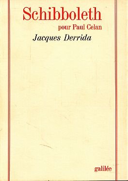 SCHIBBOLETH : POUR PAUL CEYLAN