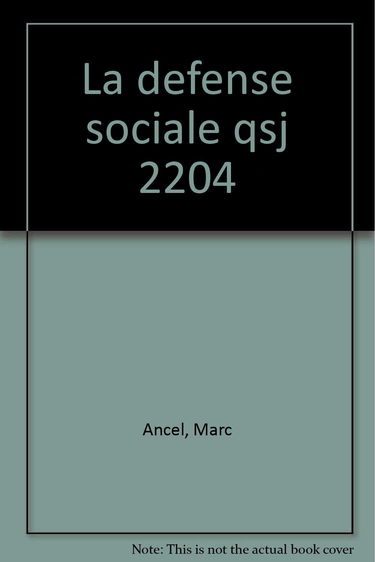 La Défense sociale