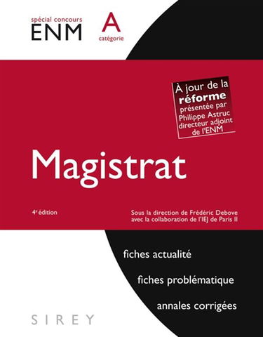 Magistrat : spécial concours ENM, catégorie A