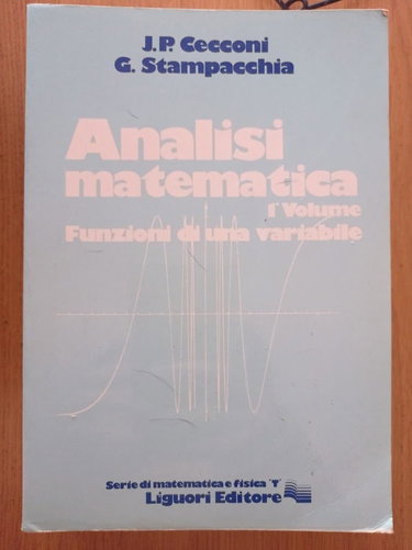 Couverture de Analisi matematica. Funzioni di una variabile (Vol. 1)