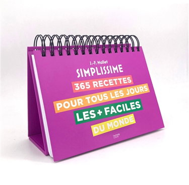Couverture de Simplissime : 365 recettes pour tous les jours les + faciles du monde par Jean-François Mallet