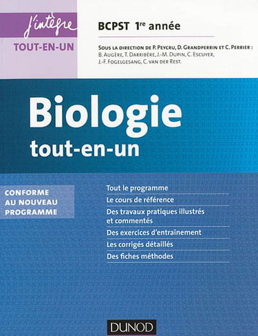 Biologie tout-en-un BCPST 1re année : conforme au nouveau programme