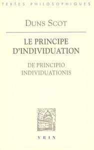Le principe d'individuation. De principio individuationis