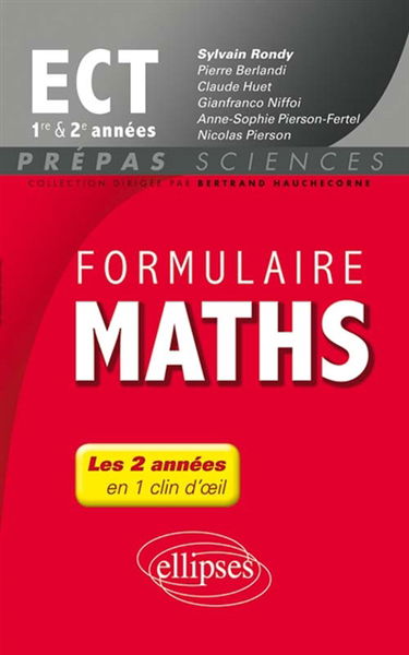 Formulaire maths : ECT 1re et 2e années