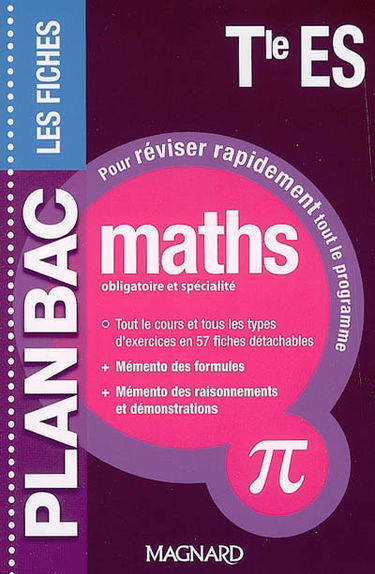 Maths obligatoire et spécialité, terminale ES : les fiches