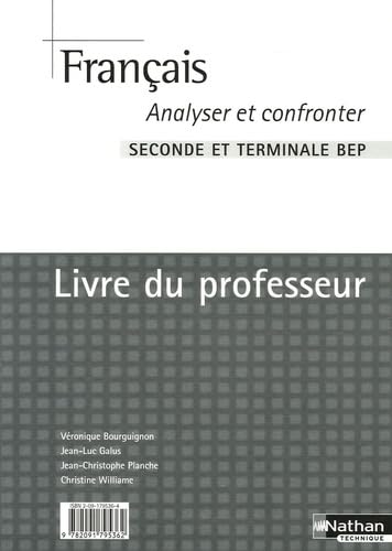Français 2e et Tle BEP: Livre du professeur