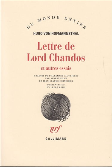 Lettre de Lord Chandos : et autres essais