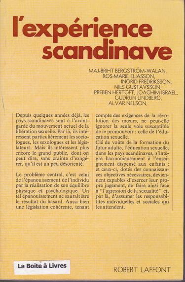 L'EXPERIENCE SCANDINAVE, LA SEXUALITE, L'ETAT ET L'INDIVIDU