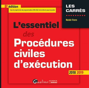 L'essentiel des procédures civiles d'exécution : 2018-2019