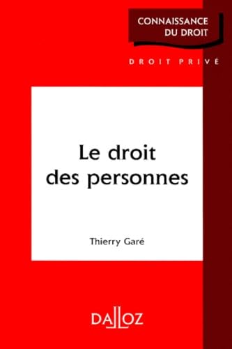 Le Droit Des Personnes. Edition 1998
