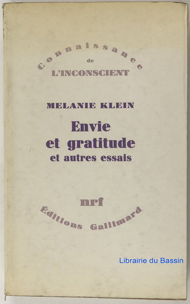 Couverture de Envie et gratitude, et autres essais