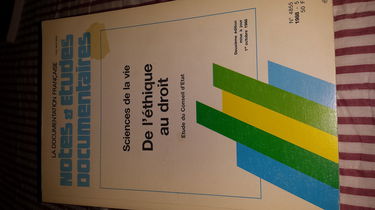 Science de la vie l'éthique au droit (4855)