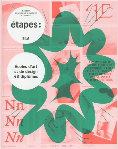 Couverture de Etapes : design graphique & culture visuelle, n° 246. Ecoles d'art et de design : 40 diplômes par Collectif