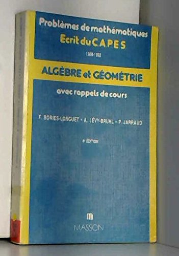 Algebre et géometrie