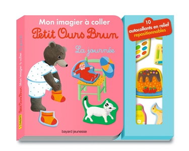 Mon imagier à coller Petit Ours Brun : la journée