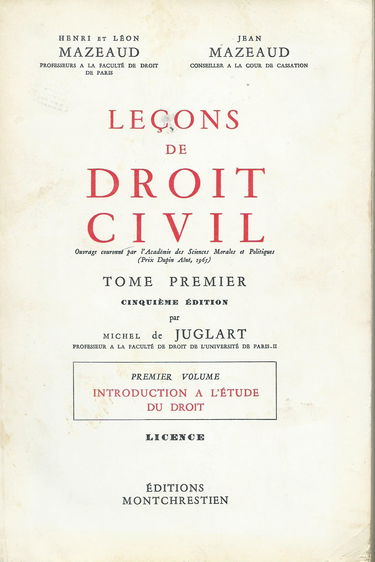 Leçons de droit civil. Vol. 3-2. Principaux contrats 2 : baux d'habitation, baux ruraux, entreprise, mandat, prêt, dépot, assurance, jeu, rente viagère, transaction