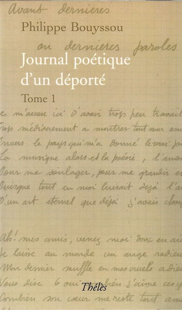 Journal poétique d'un déporté, Tome 1