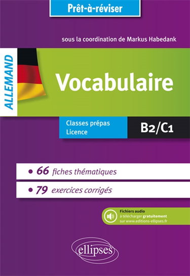 Couverture de Allemand, vocabulaire : B2-C1 : classes prépas, licence