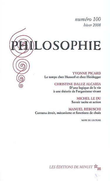 Philosophie, n° 100