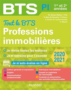 Professions immobilières BTS PI, 1re et 2e années : tout le BTS, 2020-2021
