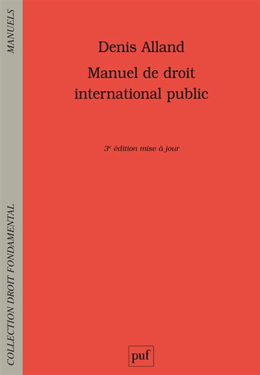 Manuel de droit international public