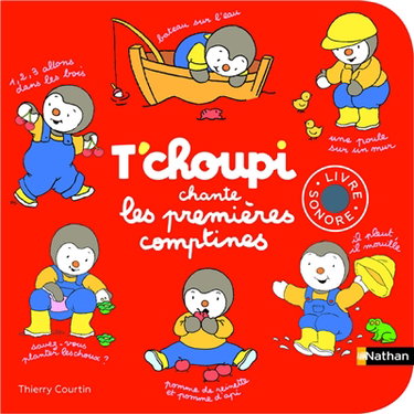 Couverture de T'choupi chante les premières comptines