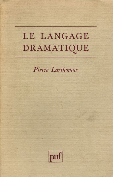 Le langage dramatique