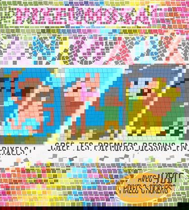 Pixelmosaïc, animaux : crée tes premiers dessins en pixels ! : avec 4.780 pixels stickers