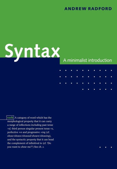 Couverture de Syntax: A Minimalist Introduction