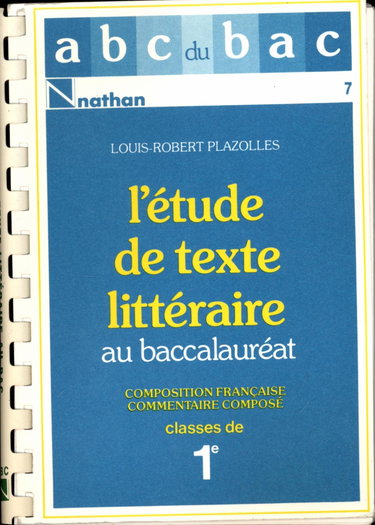 Couverture de L'étude de texte littéraire au baccalauréat