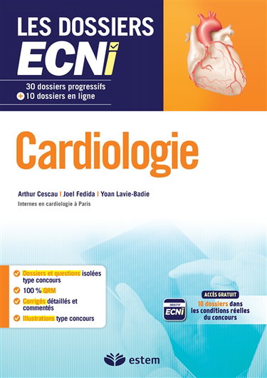 Couverture de Cardiologie : 30 dossiers progressifs + 10 dossiers en ligne