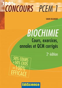 Biochimie : cours, exercices, annales et QCM corrigés
